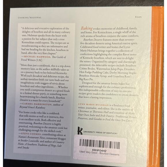 Bourbon Desserts Hardcover Cookbook 2014 Lynn Marie Hulsman - Picture 3 of 3